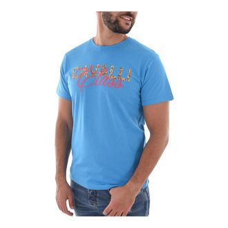 Cavalli TShirt coton gros logo - - Tops - Uomo - Blu - M