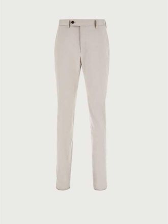 Ferragamo MenS Off White Cotton Trousers, Size 50