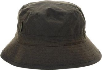 Barbour Mens Bucket Hat Olive Cotton