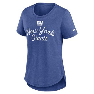 Nike New York Giants Script Nike Womens NFL T-Shirt in Blue | NKMVEX498I-EVH