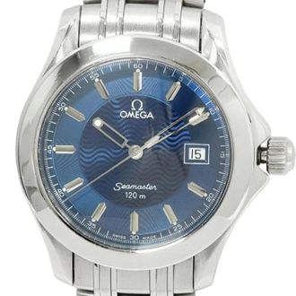 Omega Pre-owned Watches, male, Blue, Size: ONE SIZE Pre-owned Seamaster Stainless Steel Watch 2511.81