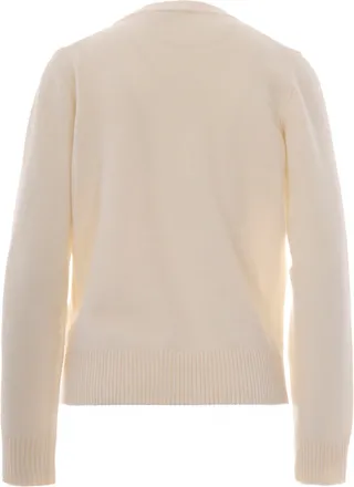 Ganni Womens Knit Jumper Teddy Mushroom Egret Wool Jumpers Sweater
