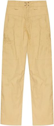 Isabel Marant Rhil Broek - Dames - Straight fit broeken - Beige - S - Katoen - Broeken