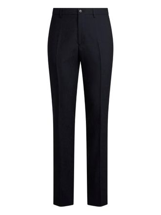 Etro jacquard animal-motif trousers - Black