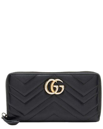 Gucci Matelass&eacute; Gg Marmont Zip Wallet (Authentic Pre-Loved)