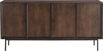 Moloo Aparador de 180 cm en madera maciza marrón