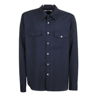 Mauro Grifoni Casual Shirts, male, Blue, Size: L Camicia Over Shirt