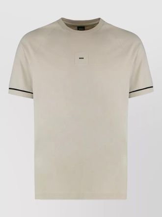 HUGO BOSS crew neck cotton t-shirt contrasting sleeves