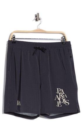 Rta Matt Drawstring Shorts in Black Cross Paradise at Nordstrom Rack, Size Xxx-Large