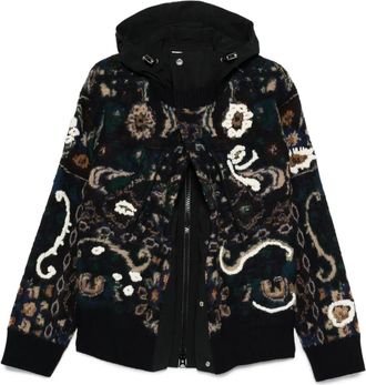 sacai Giacca a fiori - Blu