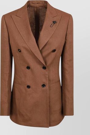Lardini womens jacket double breasted notched lapels
