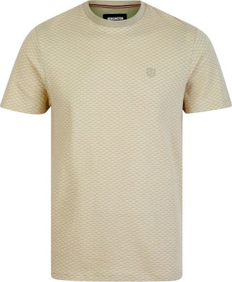 Kensington Eastside Mens Wilditch Jacquard Weave Cotton Crew Neck T-Shirt
