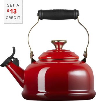 LE CREUSET Whistling Kettle With Light Gold Heart Knob With $13 Credit