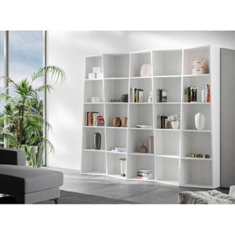 Itamoby Librer&iacute;a De Pared Blanca Dise&ntilde;o Moderno Sal&oacute;n Oficina Trek 5