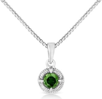 House of Brilliance Haus Of Brilliance Silver 0.20 Ct. Tw. Diamond Pendant Necklace