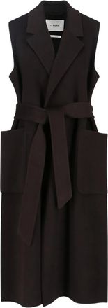 Ivy & Liv Clarissa mouwloze jas - Bruin