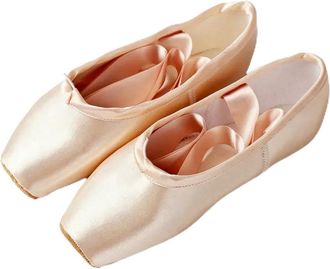 Generic GLDFW Women Ballet Dance Shoes Child Adult Ballet Pointe Dance Shoes with Ribbons Shoes Woman Sneakers Pink