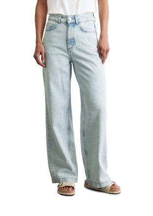 Marc O'Polo Weite Jeans MARC OPOLO Sjva, Damen, Gr. 31, L&auml;nge 30, blau (bleach blau wash), Denim/Jeans, Obermaterial: 76% Lyocell, 24% Baumwolle, normal, Jeans We