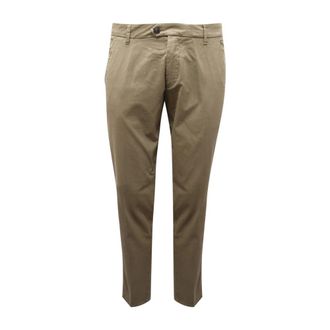 Roy Rogers Chinos, male, Green, W40, Slim Fit Army Green Stretch Trousers