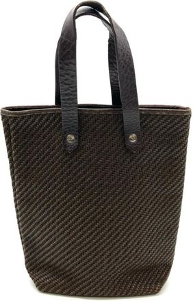 Hermès Ahmedabad Brown Leather 50% Polyester 50% Tote Bag (Pre-Owned)