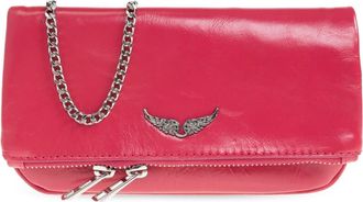 Zadig&Voltaire Rock Nano Schoudertas - Dames - Schoudertassen - Roze - ONE Size - Leer - Tassen