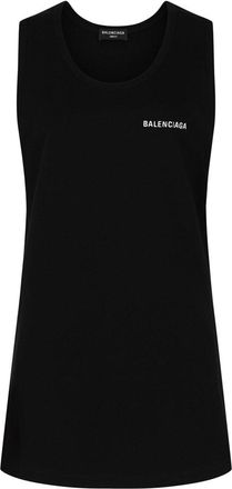 Balenciaga Logo Embroidered Loose Tank Top