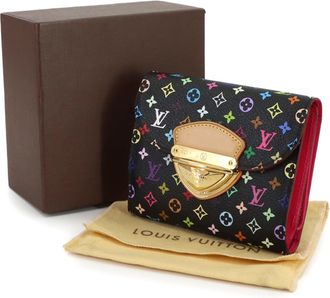 Louis Vuitton Multi-Color Noir Monogram Multicolore Wallet (Tri-Fold) (Pre-Owned)