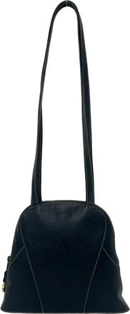 Loewe Navy Leather Shoulder Bag Tote Bag (Pre-Owned)
