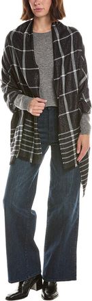 Brooks Brothers Bordered Windowpane Wool-Blend Wrap