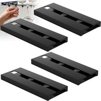 No Brand Soporte Colgante Para Copas De Vino, Juego De 4 Piezas, Soporte Para Copas, Soporte Para Vino, Soporte Invertido Para Copas De Vino, Adecuado Para Bar