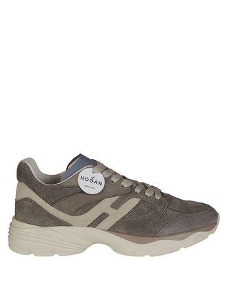 Hogan Layered Suede And Mesh Casual Sneakers