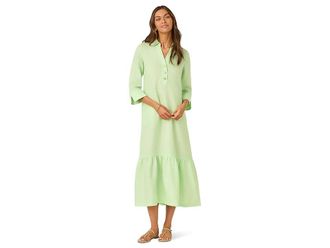 Lilly Pulitzer Alora Dress Womens Dress Pistachio Macaron X Resort White : XXS, Linen