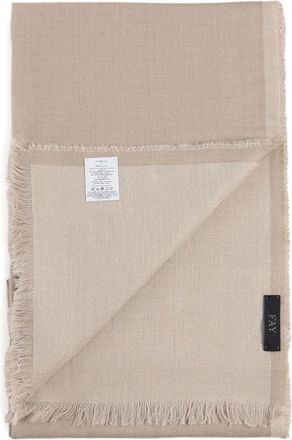 Fay Wollen Sjaal met Zijde - Heren - Wintersjaals - Beige - ONE Size - Wol - Accessoires