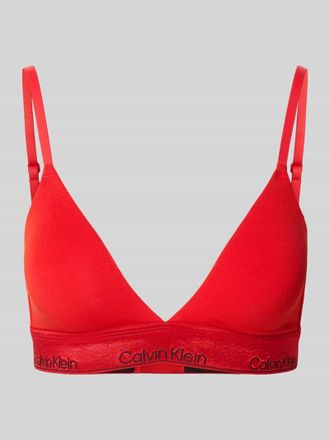 Calvin Klein Underwear Bralette mit elastischem Logo-Bund in Rot, Gr&ouml;&szlig;e XS