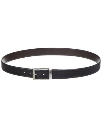 Ermenegildo Zegna Zenga Logo Leather Belt