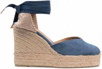 Castaner Chiara Wedge Espadrilles - Dames - Sleehakken - Blauw - 39 EU - Katoen - Schoenen
