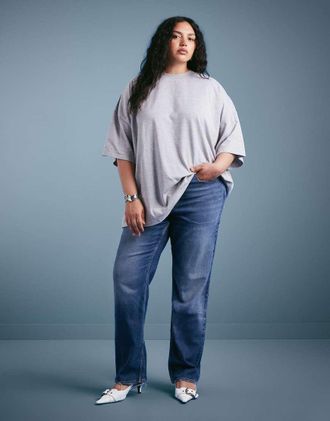 Good American Good Icon - Jeans dritti blu scuro-Blu navy