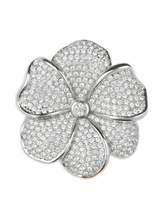 Dior 1980s broche met bloemvorm - Zilver