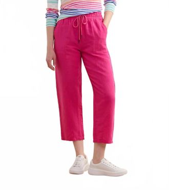 Hatley Straight Leg Linen Pants In Fuchsia