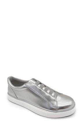 Kenneth Cole Reaction Bonnie Metallic Slip-On Sneaker in Silver at Nordstrom Rack, Size 5.5