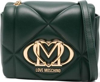 Love Moschino Quilted Green Shoulder Bag