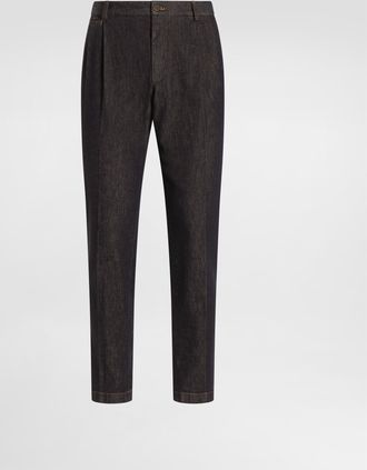 Dolce & Gabbana Denim Chinos - Man Denim Multi-colored 46