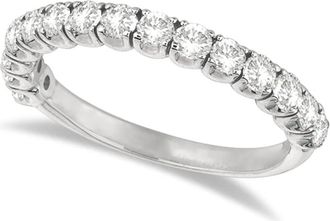 Allurez Wedding Band Anniversary Ring in 14k in White Gold at Nordstrom, Size 10