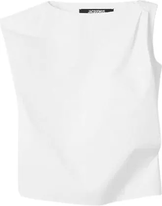 Jacquemus Tops, Dames, Wit, S, Sleeveless Tops