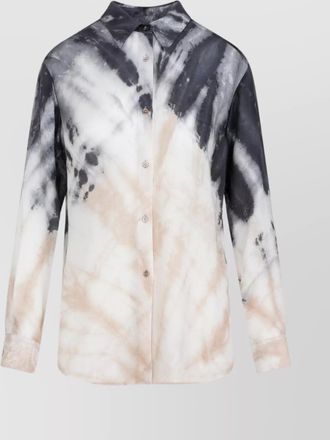 Gabriela Hearst tie-dye cashmere silk wool shirt