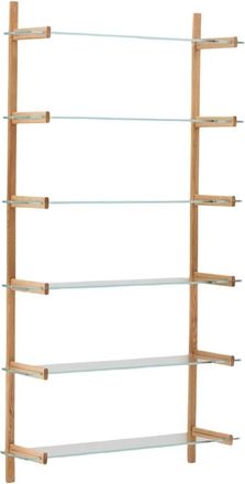 K Home Modulares Design Regal Sitro 110 x 202 cm, Eichenholz/Glas