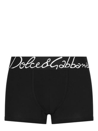 Dolce & Gabbana Boxer con banda logo - Nero
