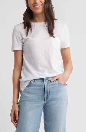 Caslon Cotton & Modal T-Shirt in White at Nordstrom Rack, Size Xx-Small
