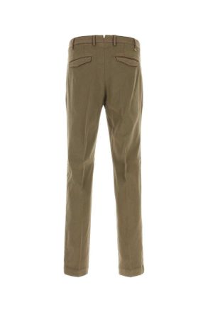 Pantaloni Torino Mens Mud Stretch Cotton Pant Verde Exterior: Elastane Pantaloni Trousers