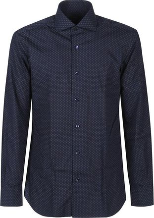 Barba Stijlvolle lange mouwen shirt - Heren - Casual Overhemden - Blauw - 3XS - Overhemden